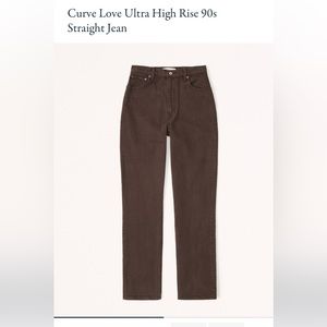 Abercrombie Curve Love Ultra High Rise 90s Straight Jean